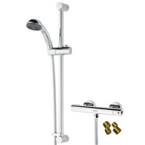 Bristan Zing Thermostatic Bar Mixer Shower Cool Touch 135 - 165mm Pipe Centres