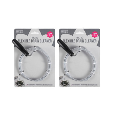 Buy Bristles Flexible Sink and Shower Drain Cleaner 1Metre x 2 at B&Q
