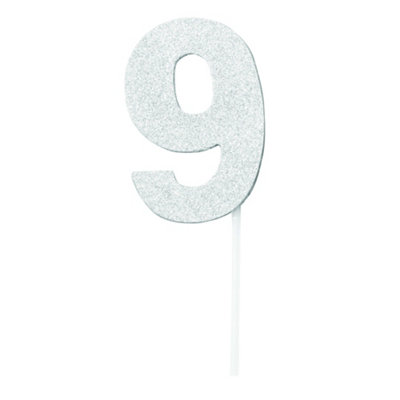 Diamond Cake Toppers Silver No. 5