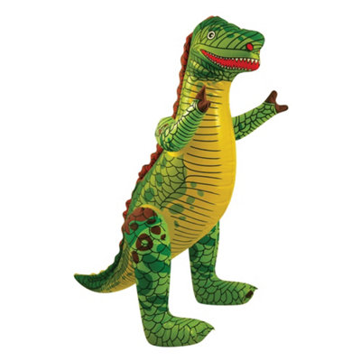 Bristol Novelty Inflatable Dinosaur Green/Yellow/Red (76cm)