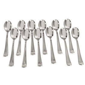 Bristol Novelty Silver Plated Disposable Spoons (Pack of 12) Silver (One Size)