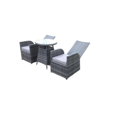 Bristol Rattan Reclining Chair Set (2 Seater)