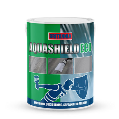 Britannia Paints Aquashield Eco Black 2.5kg - One Coat - Water Based Roof Coating