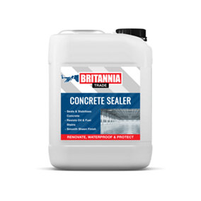 Britannia Paints Concrete Floor Sealer Clear 5 litres - Creates Dust Free Surfaces - Penetrates Deep Into the Pores of the Surface