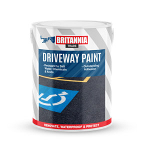Britannia Paints Driveway Paint Dark Grey 5 Litres - Bring Tarmac & Concrete Back to Life - Ideal for Driveways & Car Parks