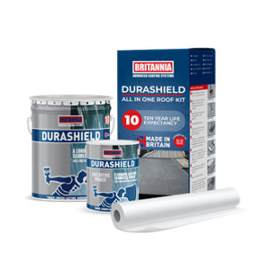 Britannia Paints Durashield Grey Roof In A Box - All In One Roof Kit - 10 Year Life Expectancy