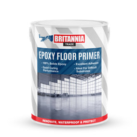 Britannia Paints Epoxy Primer for Power-Floated Surfaces Clear 4.5 kg - Specially Formulated for Difficult Substrates