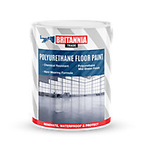 Britannia Paints Floor Paint Black 5 Litres - Polyurethane Coating - Hard Wearing & Chemical Resistant