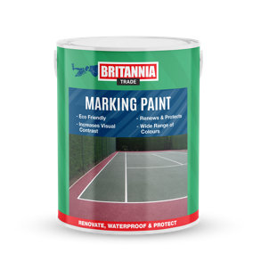 Britannia Paints Marking Paint Black 5 Litres - Interior & Exterior Use - Water Based