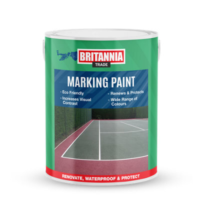 Britannia Paints Marking Paint Bright Red 5 Litres - Interior & Exterior Use - Water Based