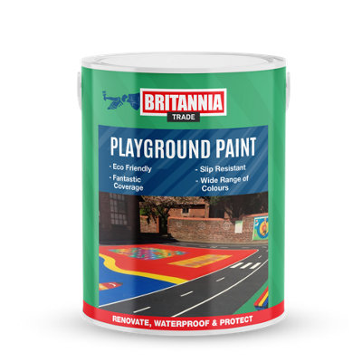 Britannia Paints Playground Paint White 20 Litres - Bright & Stimulating Colours - Water Based