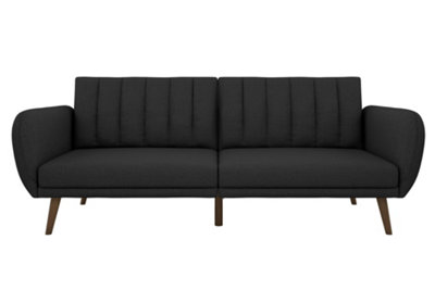 Brittany sofa bed in linen dark grey
