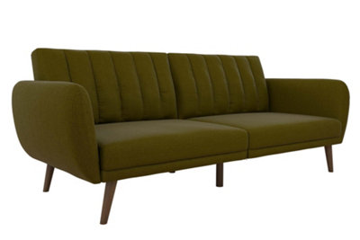 Brittany sofa bed in linen green
