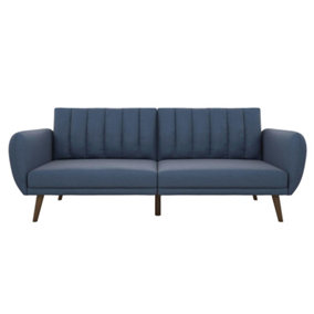 Brittany sofa bed in linen navy blue