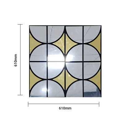 BRITWALL Grid Glass Acoustic Wall Panels 610x610mm Sound Absorbing