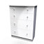 Broadway 4 Drawer Deep Chest with LED lights in White Gloss (Ready Assembled)