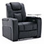 BROADWAY CINEMA ELECTRIC RECLINER CHAIR USB CHARGING LED BASE WITH TRAY (Black)