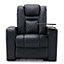 BROADWAY CINEMA ELECTRIC RECLINER CHAIR USB CHARGING LED BASE WITH TRAY (Black)