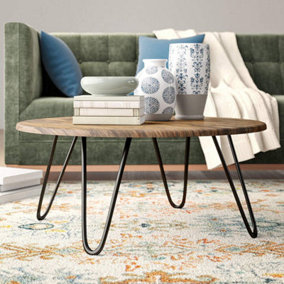 Brockton Round Vintage Manufactured Wooden Coffee Table | DIY at B&Q
