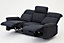 Brody Sofa Suite 3 Seater Manual Recliner Dark Grey Padded Fabric