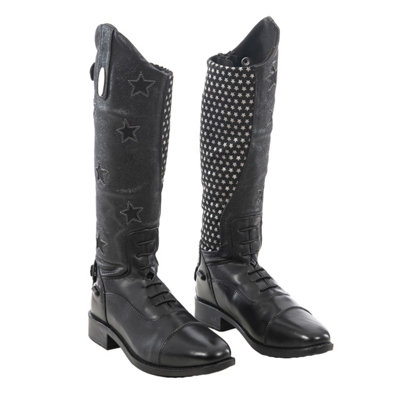 Brogini Childrens/Kids Carina Piccino Long Riding Boots Black UK)