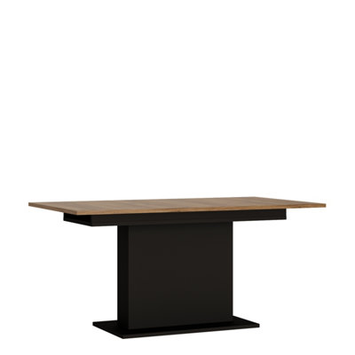 Brolo Extending Dining table in Walnut and Black DIY at B&Q