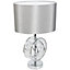Brompton Chrome Table Lamp with Silver Shade