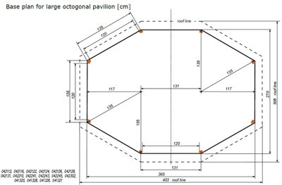 Brompton Large Pavilion Gazebo - Pressure Treatet Timber - L370 x W270 x H310 cm