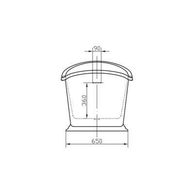 Bronte Compact Traditional Roll Top Freestanding White Acrylic Bath (L)1350mm (W)750mm - 4