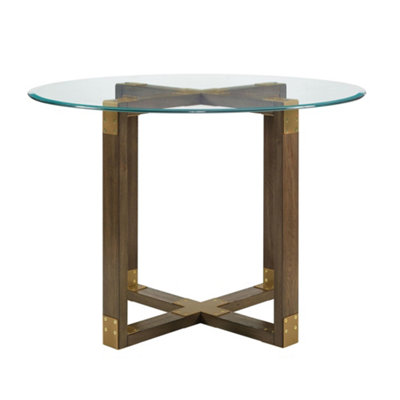Bronx Dining Table with Glass Top