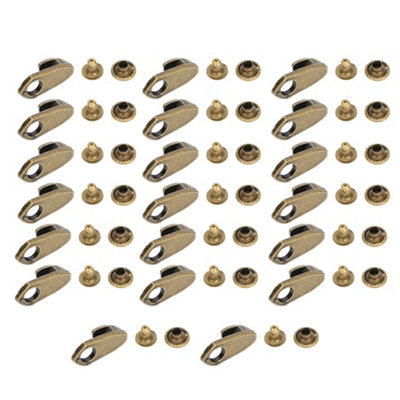 Bronze Alloy Hook Rivets with Tape for Hiking Boots and Clothing Accessories