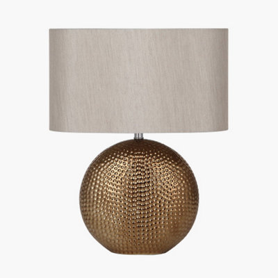 Bronze Dot Textured Ceramic Table Lamp