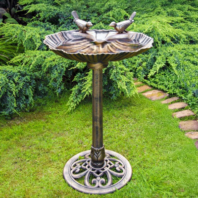 Bronze Effect Garden Bird Bath Table
