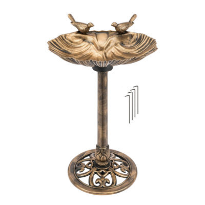 Bronze Effect Garden Bird Bath Table - 3