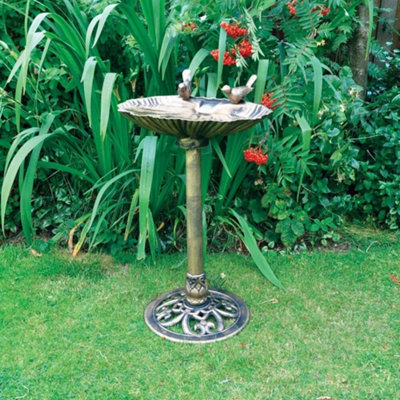 Bronze Effect Garden Bird Bath Table