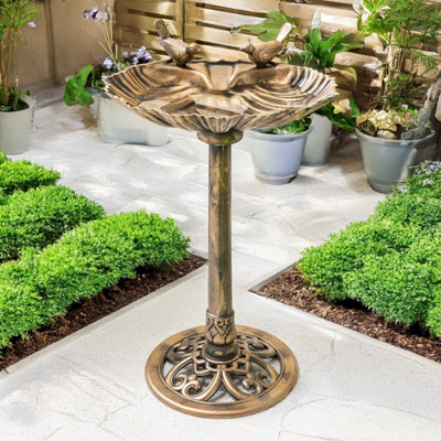 Bronze Effect Garden Bird Bath Table - 4