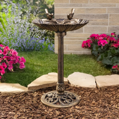 Bronze Effect Garden Bird Bath Table - 5