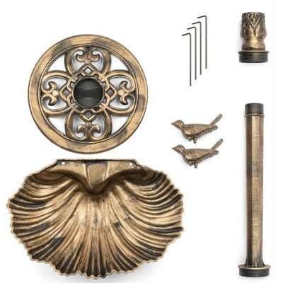 Bronze Effect Garden Bird Bath Table - 7