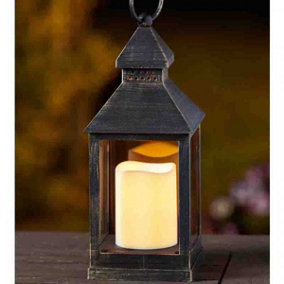 Portable Plastic Hanging Candle Holder Lantern Battery Powered