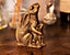 Bronze Effect Hare & Baby Ears Down Ornament