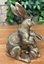Bronze Effect Hare & Baby Ornament