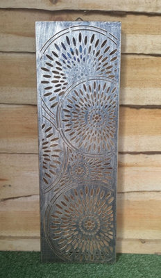 Bronze Garden Wall Art Solar Light Panel Light Up Garden Wall Decoration 60cm