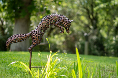 Antiqued Brass Cheetah Sculpture - Mecox Gardens