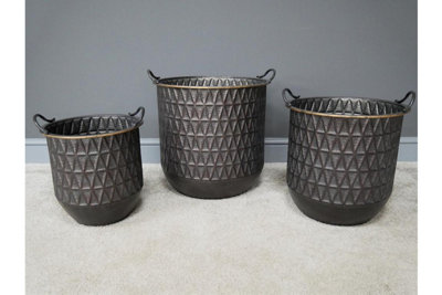 Bronze metal Retro Planter pots