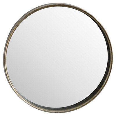 Bronze Narrow Edged Wall Mirror Bronze (40 x 40 x 5cm)