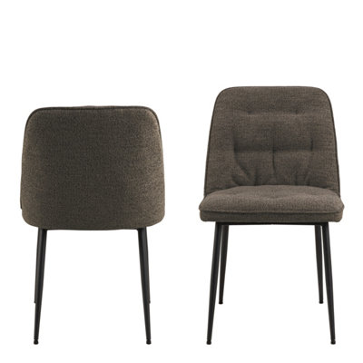 Brooke Dining Chair in Taupe Fabric