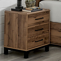 Brookes 3 Drawer Bedside Table
