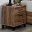 Brookes 3 Drawer Bedside Table