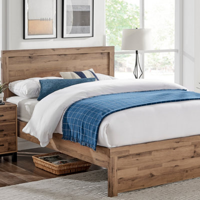 Aesthetic wooden shop bed frame