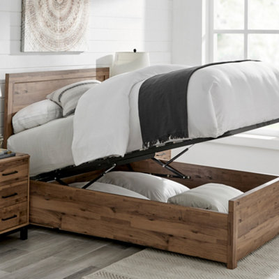 Brookes Wooden Ottoman Storage Bed - Double Ottoman Only